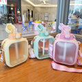 Wholesale 700ml High-value Creative Internet Celebrity Portable Diagonal Cross Strap Straw Water Cup Plastic Water Bottle