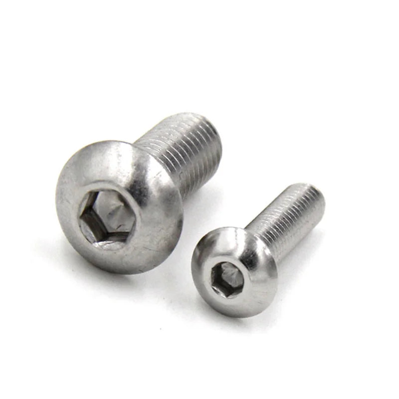 ISO7380 M10 Carbon Steel Hexagon Socket Pan Head Fasteners Stainless Finish 25mm/50mm Plain Bolts Class 8 YPH
