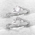 Sterling Silver 5mm/0.5 Carat Semi Mount Ring Frame Blank Moissanite Diamond Setting Base Without Center Stone Inlay for DIY