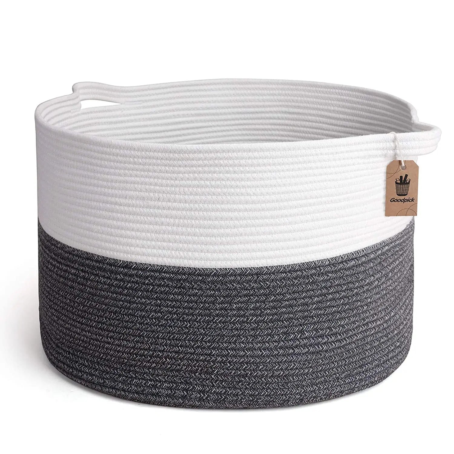 Simple Fashion Blanket Toy with Handle Storage Comforter Cushions Gray Laundry Hamper Living Room Large Cotton Rope  Basket
