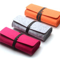 Foldable Square Felt Bag Soft Case for Eyewear Reading Sunglasses