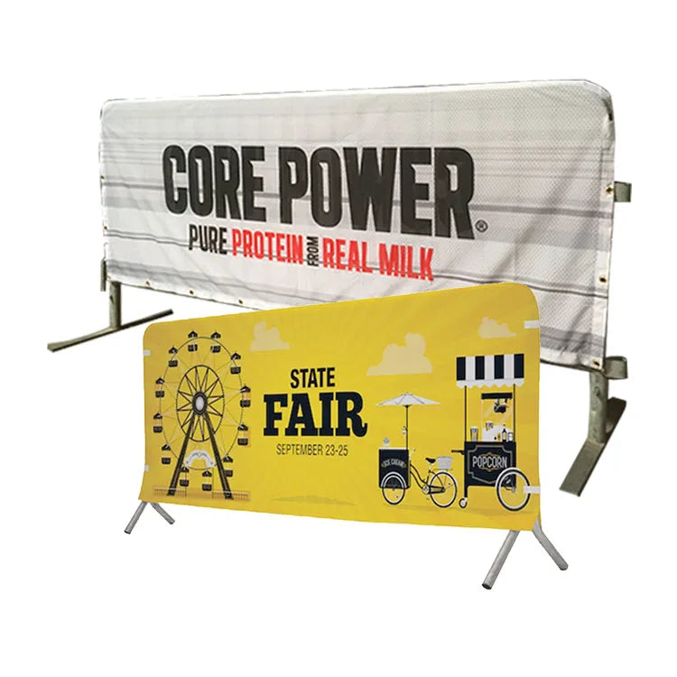 Custom Printing Mesh Fabric Crowd Control Barrier Fence Jacket Barricades Covers Banners
