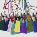 In Stock Beaded Fish Head Metal Silk Tassel With Loop for Jewelry