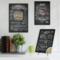 American Diner Burger Menu Vintage Tin Poster Food Metal Printing Sign Kitchen Restaurant Decor