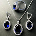 Natuna Accessories Jewelry Zircon Gift Wholesale 925 Sterling Silver Jewelry Sets Bridal Jewelry Set for Wedding