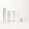 Stylish 30/50ml White PP/AS Cosmetic Pump Sprayer Jar Oval Hot Stamping Logo Skin Care Serum Shampoo Lotion Body Care Bottle