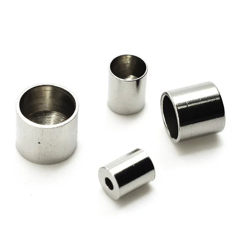 Accessories Necklaces Bracelet Materials Jewelry Findings & Components Stainless Steel End Buckle Stopper Cap Clasps