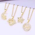 Fashion Mother's Day Mom Letter Name14k Pendant Necklace Brass Stainless Steel Chain Accessories for Mum Necklace Gift