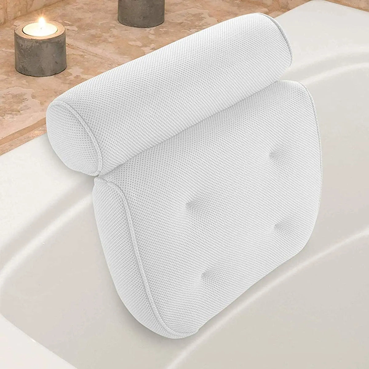 Wholesale 3D Air Mesh Non-Slip Bathtub Pillow Luxury Bath Pillow for Neck and Shoulder for Tub Neck and Back Support MegaBDM