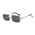 Superhot Eyewear 11418 Fashion 2024 Retro Rimless Rectangle Trendy Outdoor Vacation Photo Decorative Sunglasses
