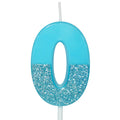 Hot Selling Creative Half Glitter Number Candles 0-9 for Children Party
