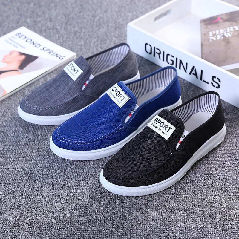 Factory Direct Supply Canvas Shoes Good Quality Casual Flat Shoes Men  Sports Walking Running Shoes