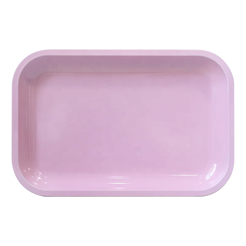 Tin Rolling Tray Pink Smoking Accessories Herb Grinder Metal Ashtray