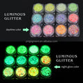 Craft Body Christmas Decorations Luminous Glitter Polyester Chunky Nail Party Use Glitters that Glow in the Dark