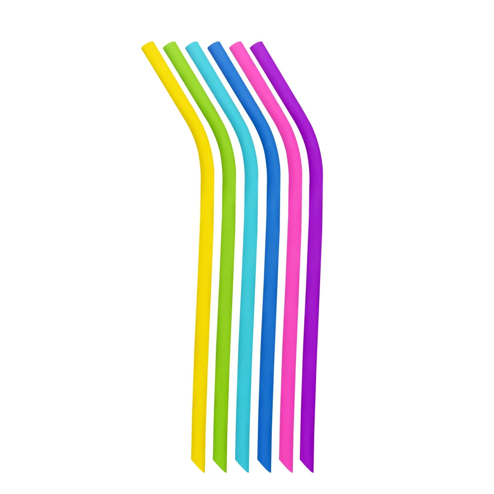 Food Grade Popular Mug Cup Long Straw Flexible Drinking Straight Straw Reusable Silicone Straw