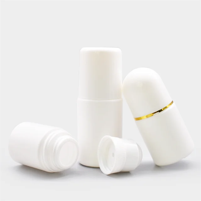 Empty Recyclable Plastic Deodorant Roll-On Container Stick 15ml/30ml PP Screen Printing for Skin Care Packaging Essential Oil