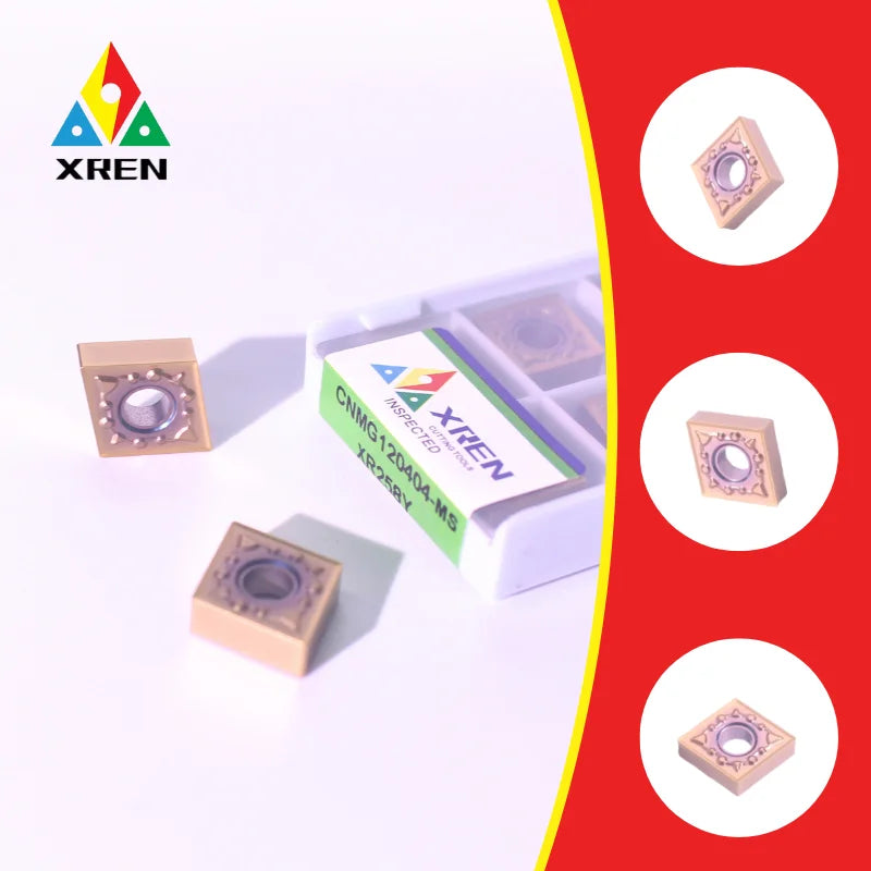 CNC Insert CNMG MS Grooving Carbide Inserts OEM for Stainless Steel & High-Temp Alloys-Turning Inserts Balzers Coating 45HRC