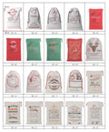 High King Factory Wholesale Eco-Friendly GOTS Certified Silk Screen Printed Handmade 50x70cm Canvas Santa Sack Christmas Bags