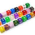 Factory Wholesale Colorful Custom Games Right Angle  Number Style Acrylic 16mm D6 Dice for Game Teaching