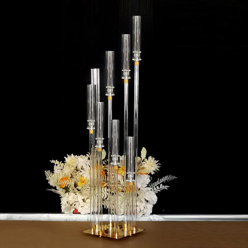 Acrylic Step by Step High Gold Road Guide Hotel Wedding Hall Birthday Main Table Floral Decoration