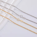 CH017 18inches Wholesale Strobe Chain 925 Sterling Silver Rope Chain 18k Gold Plated Necklaces for DIY Women Jewelry