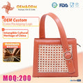Sustainable Customization Handmade Bamboo Woven Rattan Gift Storage Baskets Bags for Hand-Held Daily Vacation