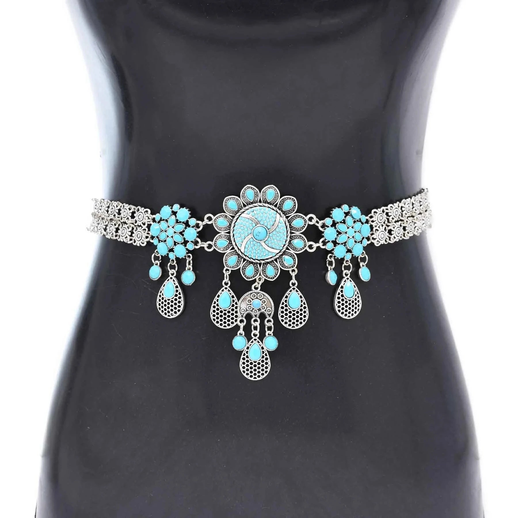 Vintage Women Body Jewelry Pendant Bohemian Ethnic Waist Chains Women Belt Chain