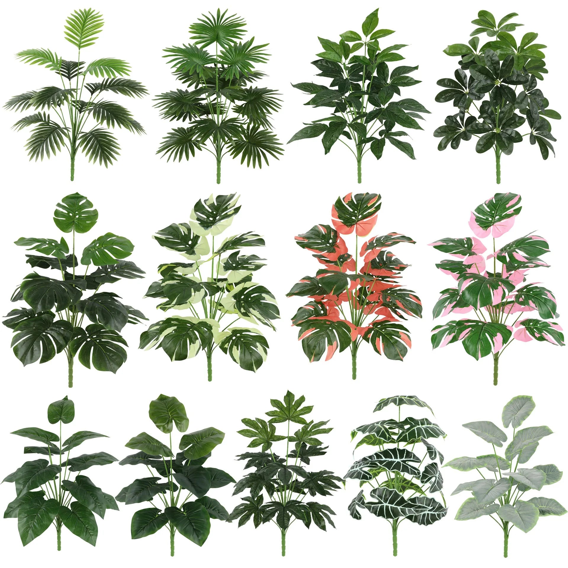 Wholesale Good Quality Article Plant Latex Leaf Wedding Backdrop Green Leaves Decoration