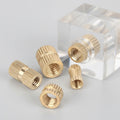 Brass Heat Set Threaded Inserts with Double Knurl Injection Molding Inserts for Plastic Fastening