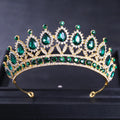 Luxury Baroque Queen Crown Tiaras Crystal Rhinestone Bridal Crown