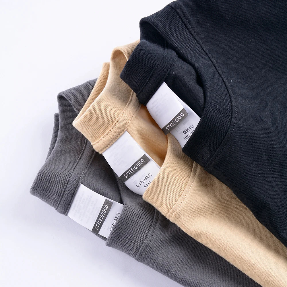 Xinglan High Quality Heavyweight 240gsm 100% Cotton Oversized Printed Embroidered Plain Tee Plus Size Men's Custom t Shirt