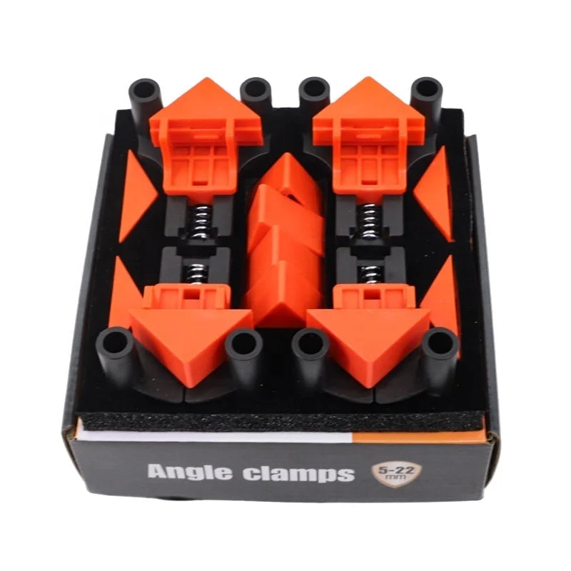 Woodworking 4-Piece Adjustable Plastic Metric Right Angle Clamps 60/90/120 Degrees Quick Holding Corner Clamps