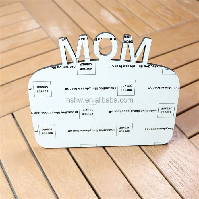 MDFSUB Stock 5x7 Sublimation MDF Board Mom Panel Blank Sublimation Mom Photo Frame Mother's Day Home Decor