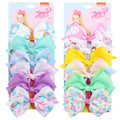 Hot Selling 6-Piece 5 Inch Hair Bow Clips for Girls Accessories Hair Clips Set Bowknot Hairpin Children Hair Clip Set