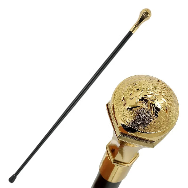 Fashion Walking Stick High-quality Decorative Walking Cane Men Luxury Walking Sticks Elegant Golden Diamond Eagle Head Crutch