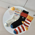 Women's Adorable Cute Cartoon Bear Pattern Mid-Tube Crew Socks Ugly Stockings for Spring Summer Wholesale for Students