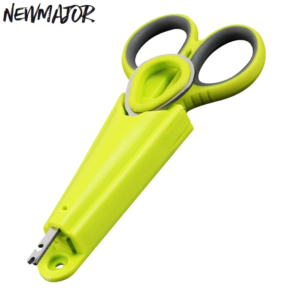 NEWMAJOR 10.9cm Stainless Steel & ABS Durable Fishing Scissors for Stream & Ocean Beach Use-Comfortable Design for Anglers