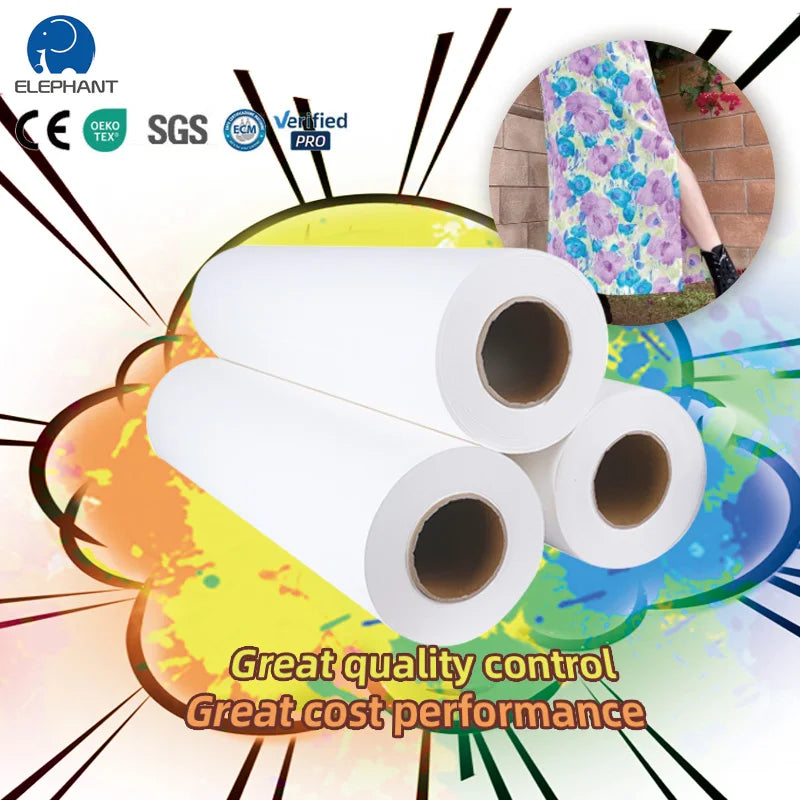 36"/44"/63"/64"/61cm/80cm/130cm/150cm/180cm Customize Heat Digital Printing Sublimation Transfer Paper for Polyester Fabric