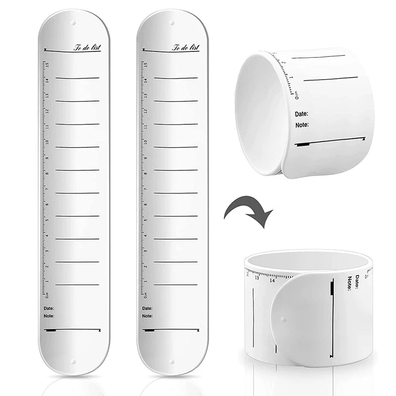 ONEQUAN Custom Reusable Waterproof Nurse Memo Silicone to Do List Slap Bracelet Wristband