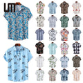 Liu Ming 2025 Casual Printed T Shirts for Men Wholesale Breathable and Loose Fit Hawaiian Beach Vacation Style Short Sleeve