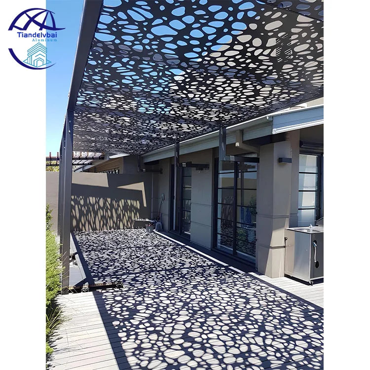 Laser Cut Metal Ceiling Model Outdoor Decorative Aluminum Fence Panels Powder Coated Laser Cut Unique Design