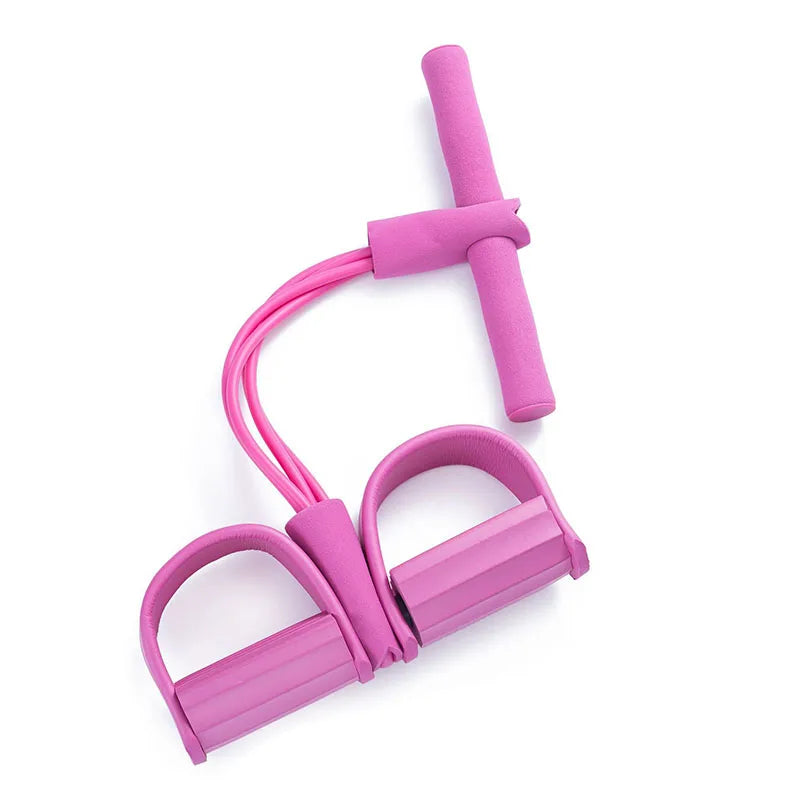 Resistance Training 4 Tube Pedal Exercise TPE Fitness Tension Rope Sit-Up Pull Band Rope Sports Trainer