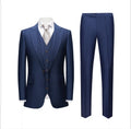 Men's Suits Male British Slim Dark Blue Casual Suit Three-piece Business Jacket Suit Wholesale Customization