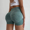 2023 Wholesale New Fashion High Elastic Sports Yoga Pants Women's Slim Short Leggings with Solid Color Lift Hips