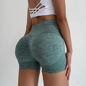 2023 Wholesale New Fashion High Elastic Sports Yoga Pants Women's Slim Short Leggings with Solid Color Lift Hips