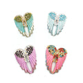 Wholesale Fashion Angled Wing Enamel Rhinestone Diamante Brooches Children's Jewelry for Weddings Parties Gifts Engagements