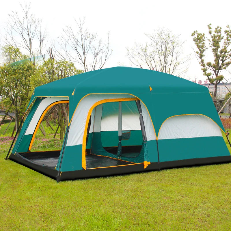 WOQI Two Room extra Large Outdoor Camping Tents 6-10 Man Waterproof Outdoor Family Luxury Family Tents MegaBDM