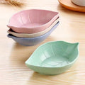 Wheat Straw Tableware Creative Snack Tray Japanese Tableware Leaf Soybean Tray Kitchen Small Sauce Dish and Plate