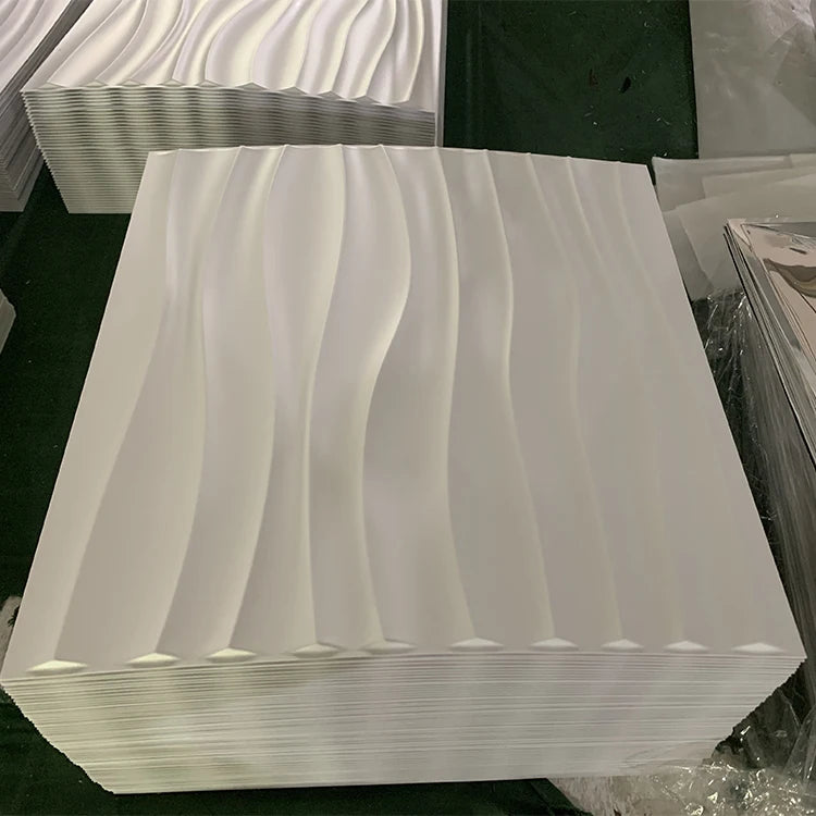 Simple European Luxury Panoramic Waves 3d Wall Panels Wallpaper 3D Garden Decor