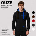 Custom Design Wholesale Price White Color Eco Friendly Two Pocket Zipper-up Hoodie Sweatshirt Active Wear Pullover